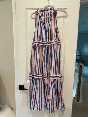 Olivia James Maxi Dress - Red, White, & Blue Striped